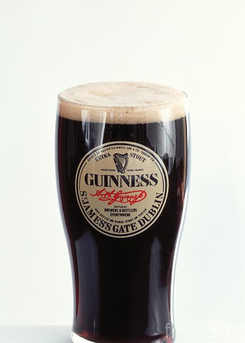 Alcohol Greeting Card featuring the photograph Pint Of Guinness by Maximilian Stock Ltd/science Photo Library
