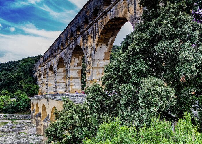 Architecture Greeting Card featuring the photograph Pont du Gard by Thomas Marchessault