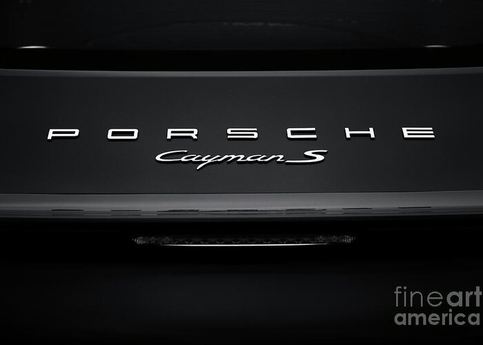 Porsche Greeting Card featuring the photograph Porsche Cayman S Monochrome by Tim Gainey