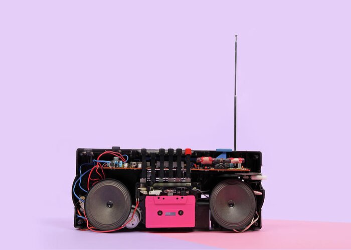 Music Greeting Card featuring the photograph Portable Stereo by Richard Newstead