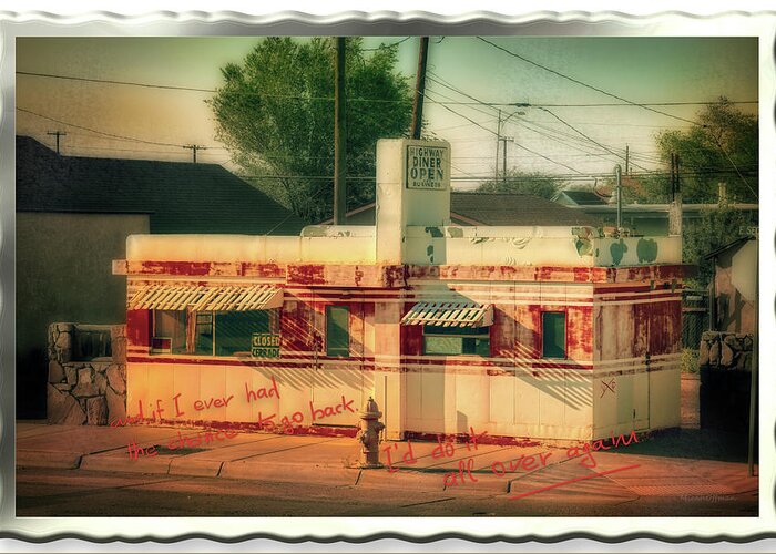 Highway Greeting Card featuring the photograph Postcard for you N4 - The Diner by Micah Offman