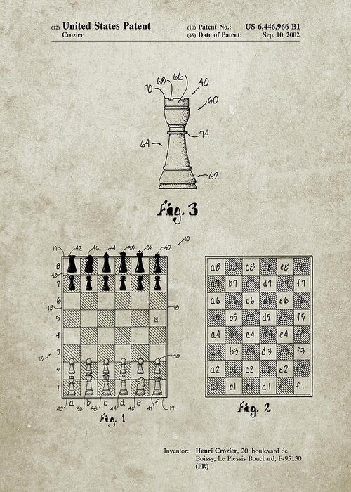 Pp286-sandstone Speed Chess Game Patent Poster Greeting Card featuring the digital art Pp286-sandstone Speed Chess Game Patent Poster by Cole Borders