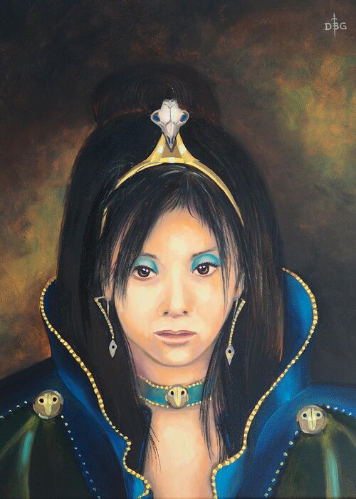 Princess Greeting Card featuring the painting Princess Mai Karuki by David Bader