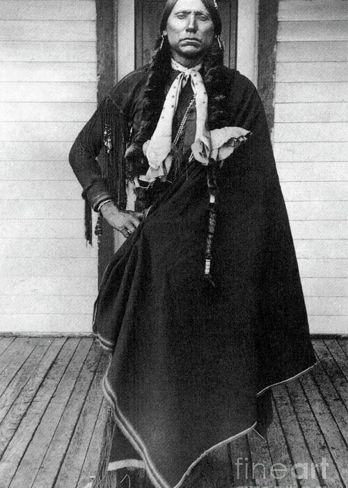 1895 Greeting Card featuring the photograph Quanah Parker by Granger