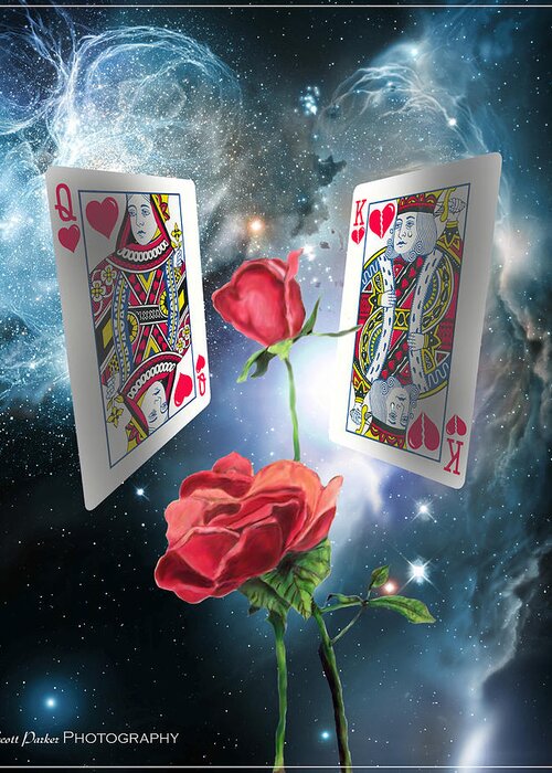 Queen Greeting Card featuring the digital art Queen Of Broken Hearts by Scott Parker