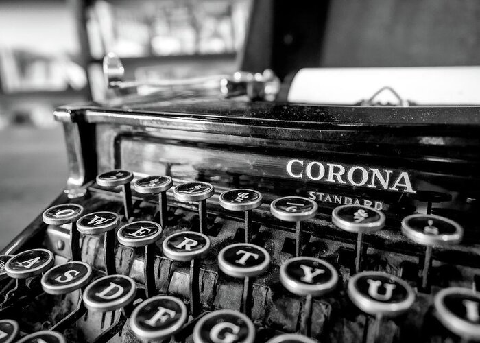 Smith Corona Greeting Card featuring the photograph Qwerty by Kristine Hinrichs