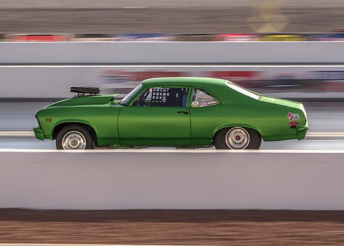 Chevrolet Greeting Card featuring the photograph Racin Nova by Darrell Foster