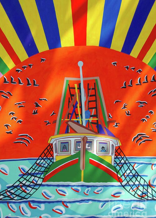 Rainbow Greeting Card featuring the photograph RainBoat by Ken Williams