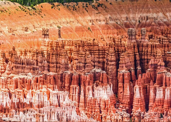 Hoodoo Greeting Card featuring the photograph Red and White Hoodoos by Douglas Wielfaert