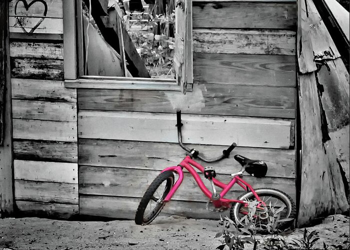 Belize Greeting Card featuring the photograph Red Bike by Jessica Levant