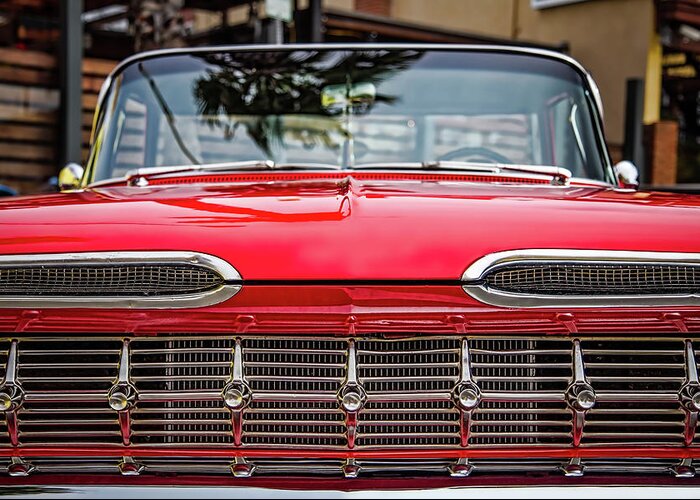 Auto Greeting Card featuring the photograph Red Grill by Bill Chizek