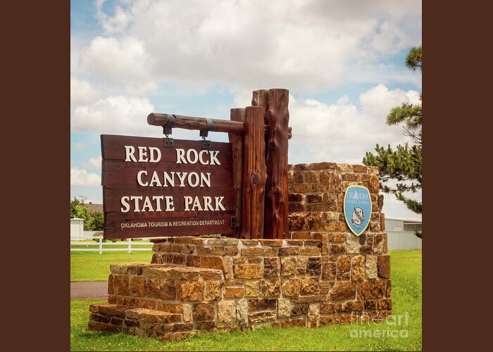 Red Rock Canyon State Park Greeting Card featuring the photograph Red Rock Canyon State Park Entrance Sign by Imagery by Charly