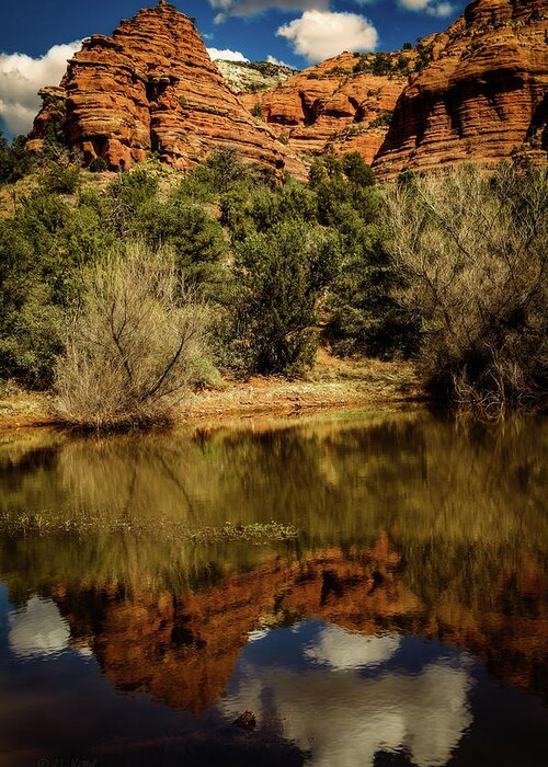 Arizona Greeting Card featuring the photograph Red Rock Reflections by Medicine Tree Studios