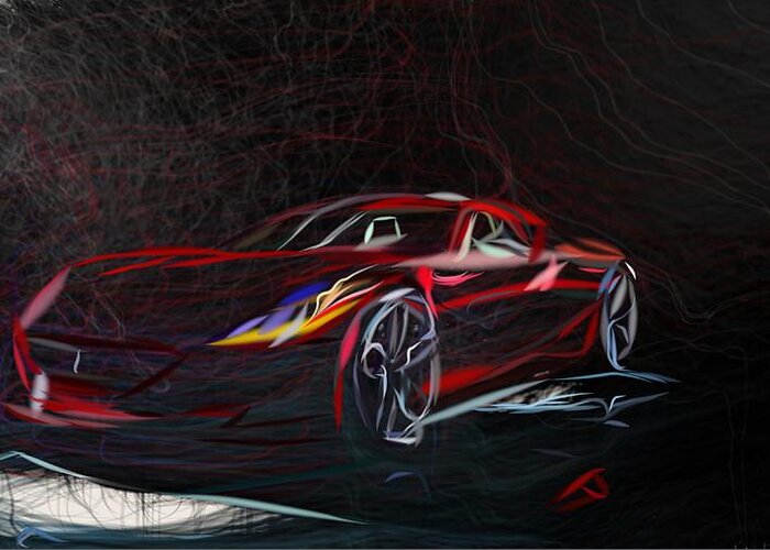 Rimac_one Greeting Card featuring the digital art Rimac_One Draw by CarsToon Concept