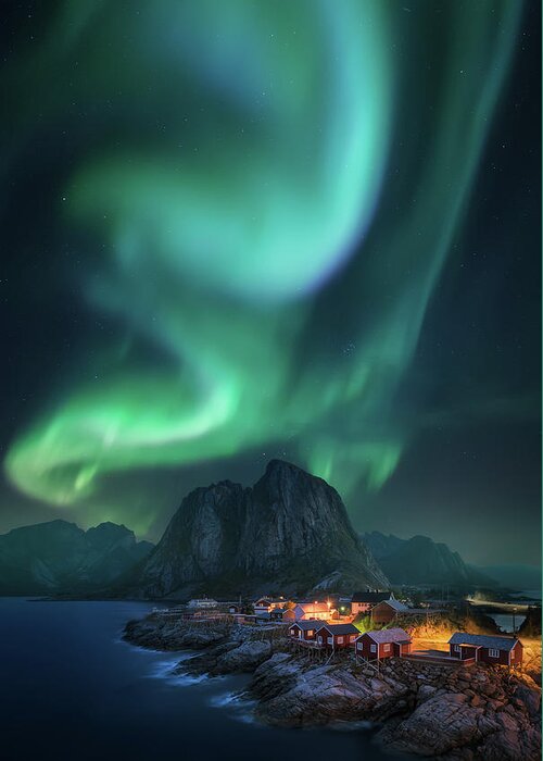 Lofoten Greeting Card featuring the photograph Rise Up by Carlos F. Turienzo