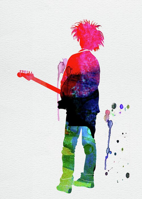 Cure Greeting Card featuring the mixed media Robert Smith Watercolor by Naxart Studio