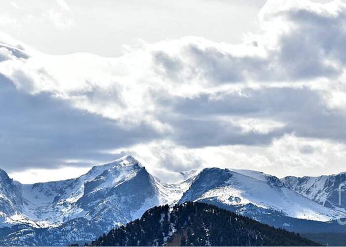 Rocky Mountains Greeting Card featuring the photograph Rocky Mountain Peaks by Dorrene BrownButterfield