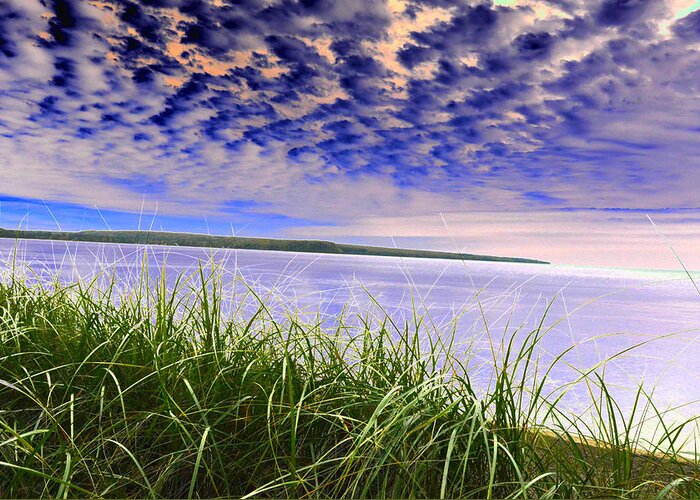 Rolling Blue Sky Over Lake Superior Greeting Card featuring the photograph Rolling Blue Sky over Lake Superior by Tom Kelly