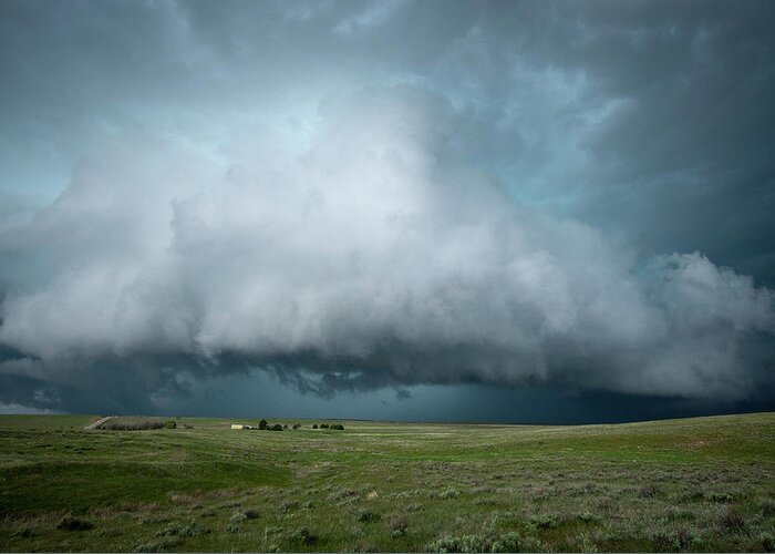 Storm Greeting Card featuring the photograph Rolling Storm by Wesley Aston