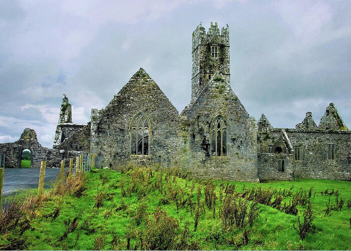 Arch Greeting Card featuring the photograph Ross Errilly Friary by Michelle Mcmahon