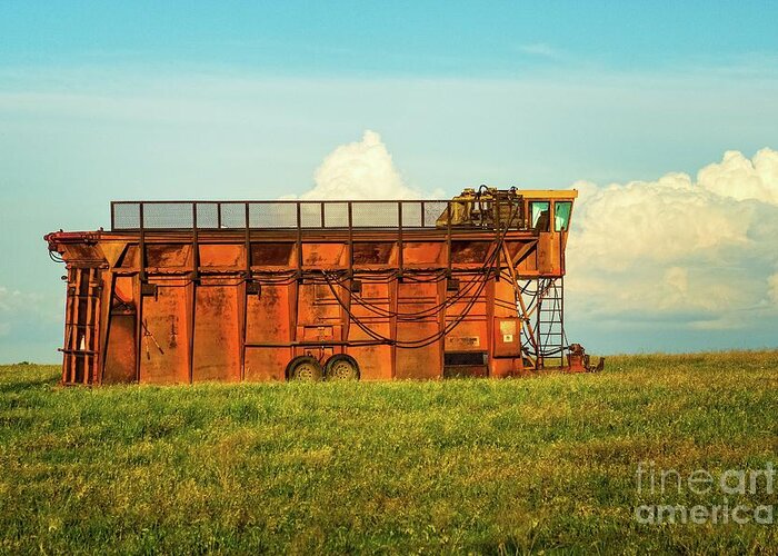 Rusty Cotton Baler Greeting Card featuring the photograph Rusty Cotton Baler by Imagery by Charly