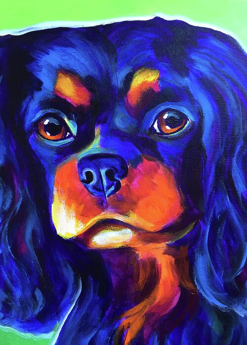 Saffy Greeting Card featuring the painting Saffy by Dawgart