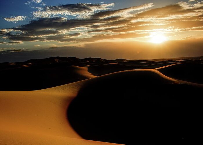 Africa Greeting Card featuring the photograph Sahara desert by Robert Grac