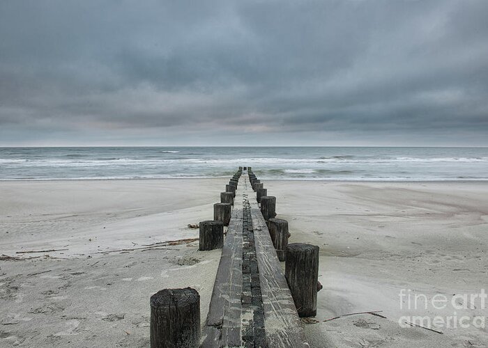 Folly Beach Greeting Card featuring the photograph Salty Breeze - Folly Beach by Dale Powell