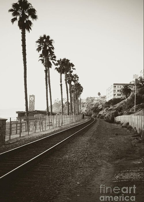 California Greeting Card featuring the photograph San Clemente Train Tracks by Ana V Ramirez