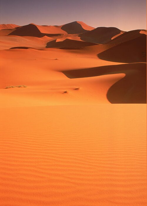 Scenics Greeting Card featuring the photograph Sand Dunes, Nambia by Peter Adams