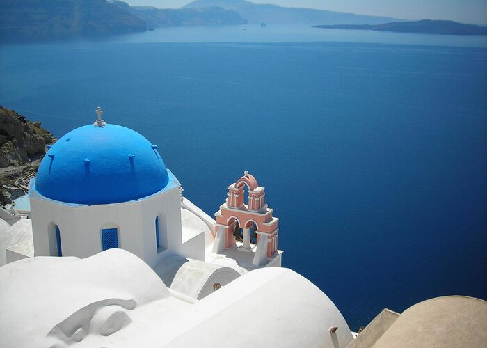 Greece Greeting Card featuring the photograph Santorini Greece by Adagr