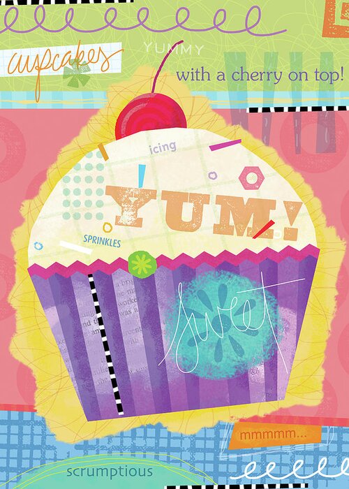 Sassy Cakes 1 Greeting Card featuring the digital art Sassy Cakes 1 by Holli Conger