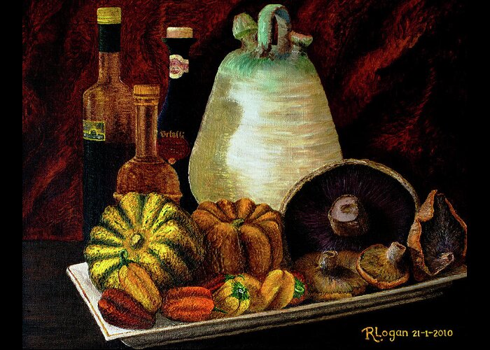Food Greeting Card featuring the painting Savor by Renee Logan
