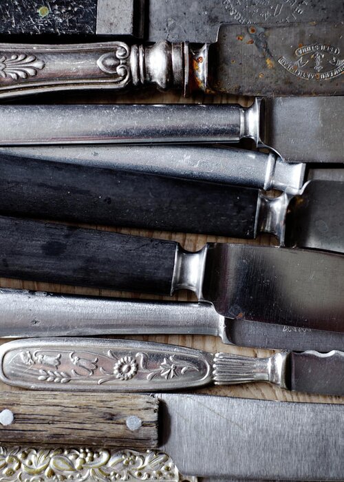 Handle Greeting Card featuring the photograph Scandinavia, Sweden, Various Knives by Johner Images
