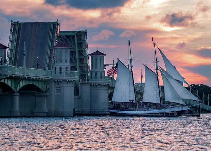 Schooner Greeting Card featuring the photograph Schooner Freedom 2 by Bryan Williams