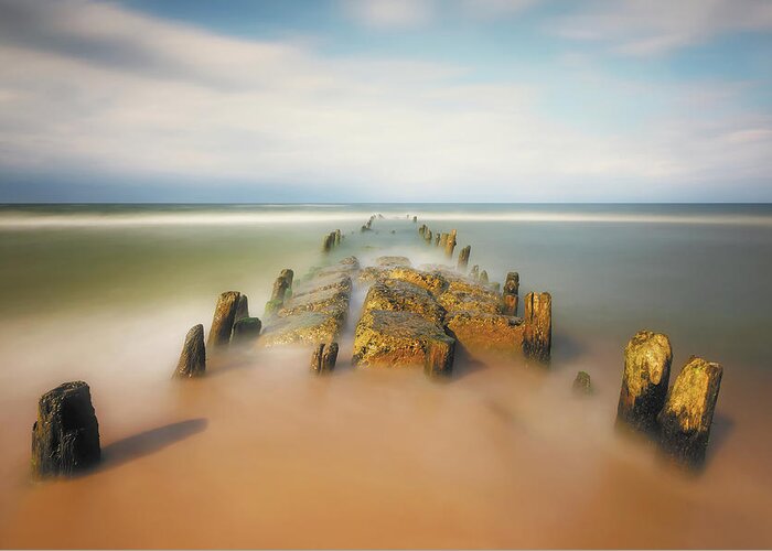 Poland Greeting Card featuring the photograph Sea Road by Piotr Krol (bax)