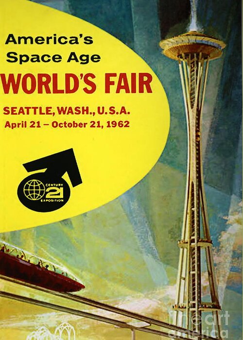 Seattle Greeting Card featuring the photograph Seattle worlds fair by Imagery-at- Work