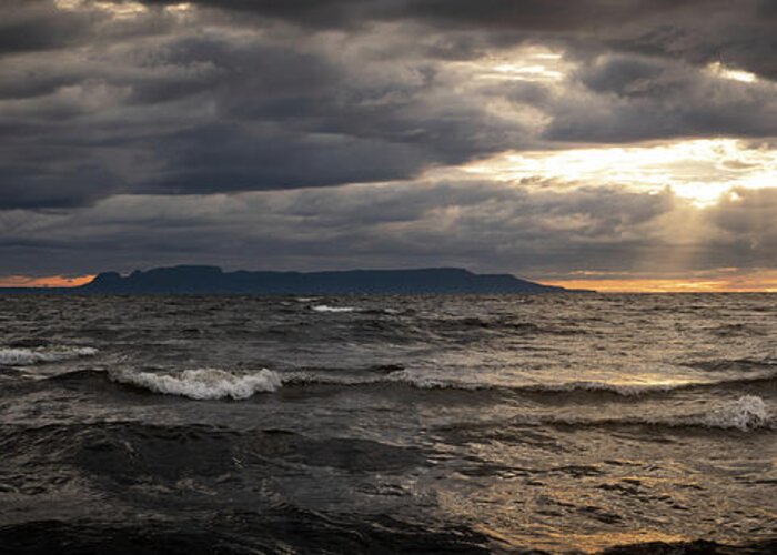 Autumn Greeting Card featuring the photograph September's End from the Sandy Beach by Jakub Sisak