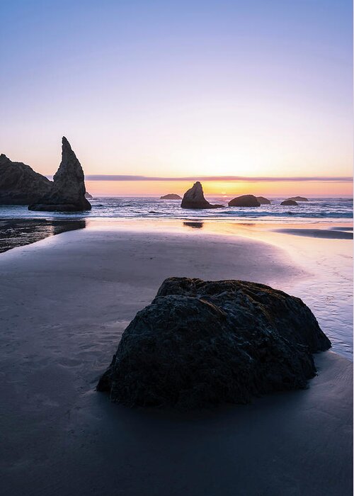 Beaches Greeting Card featuring the photograph Serene Bandon by Steven Clark
