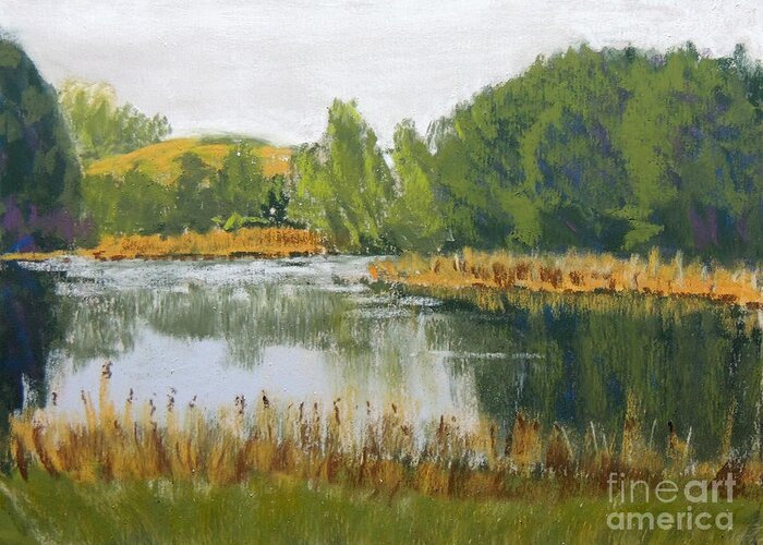 Reflections Greeting Card featuring the pastel Serene Reflections by Jayne Wilson