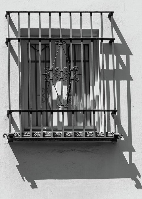 Window Greeting Card featuring the photograph Shadow Window of Spain by David Letts