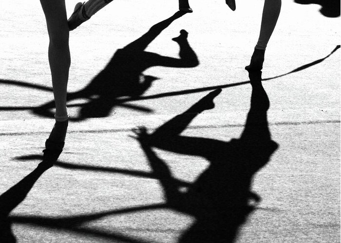 Shadow Greeting Card featuring the photograph Shadows Of Women Dancing On Dance by Win-initiative/neleman