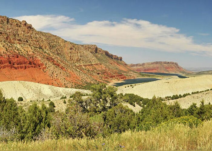 Scenics Greeting Card featuring the photograph Sheep Creek Bay Panorama Shot by Utah-based Photographer Ryan Houston