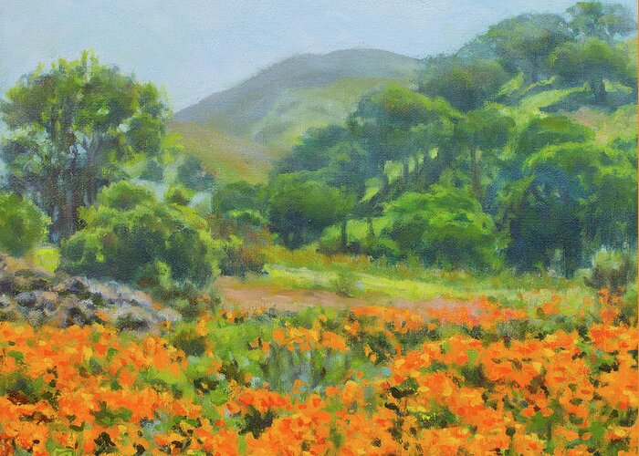 Diablo Greeting Card featuring the painting Shell Ridge Spring No. 3 by Kerima Swain
