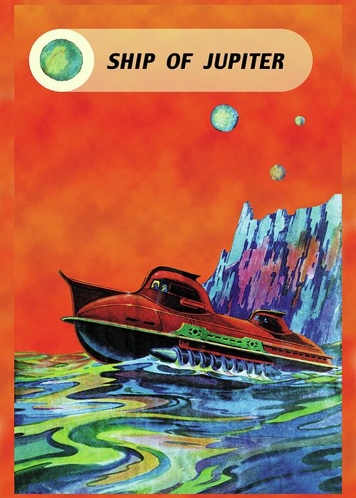 Jupiter Greeting Card featuring the painting Ship of Jupiter by James B. Settles (JBS)
