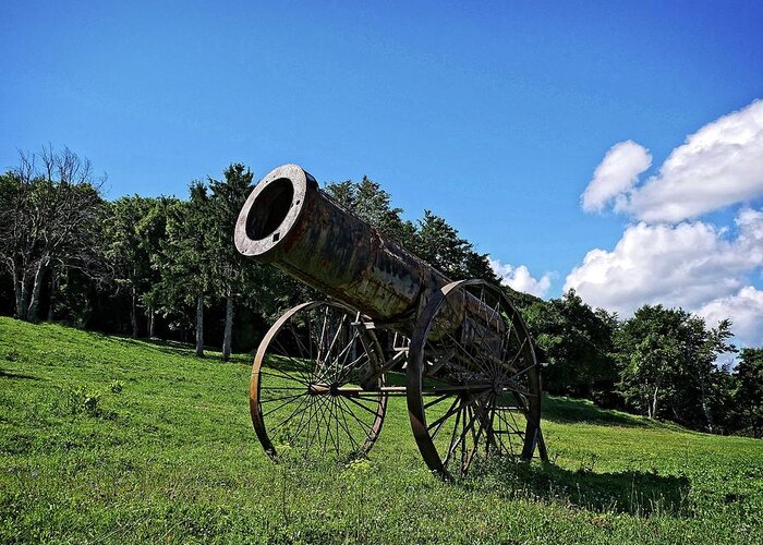 Cannon Greeting Card featuring the photograph Shipka Pass cannon by Martin Smith