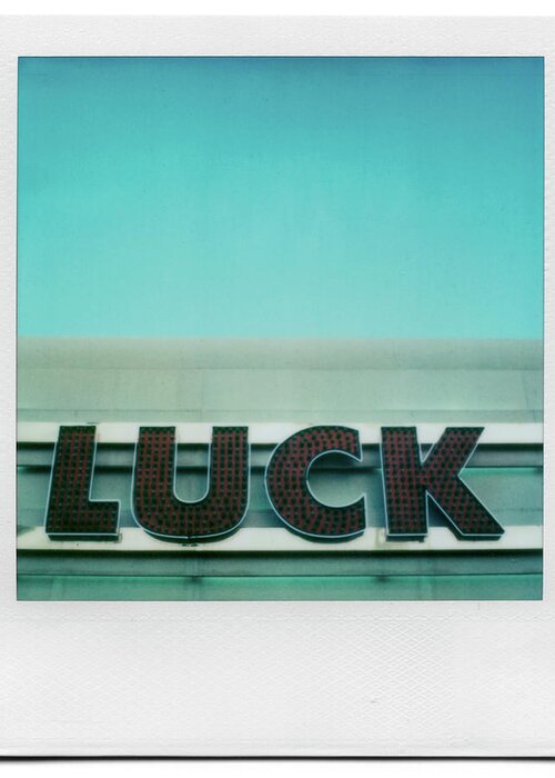 Clear Sky Greeting Card featuring the photograph Sign Of Luck by Grant Hamilton