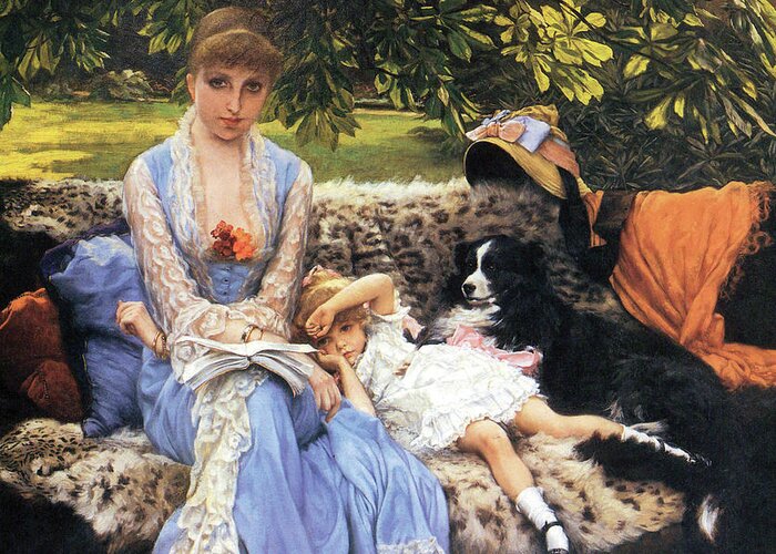 Tissot Greeting Card featuring the painting Silence by James Tissot