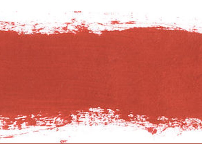 Single Thick Red Paint Line Greeting Card by Kevinruss