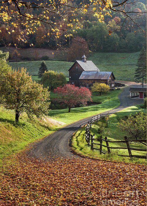 Attraction Greeting Card featuring the photograph Sleepy Hollow Farm Sunrise by Benjamin Williamson